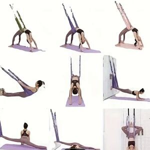 Purple Yoga Door Strap